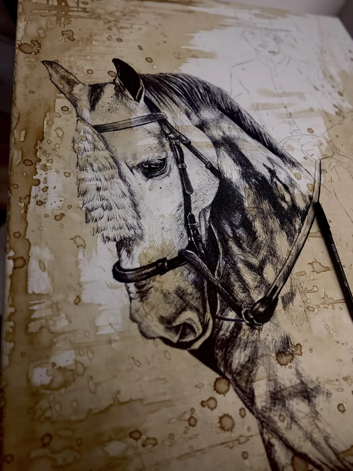 Boceto de caballo, detalle — Clandestine Art Studio Marmolejo