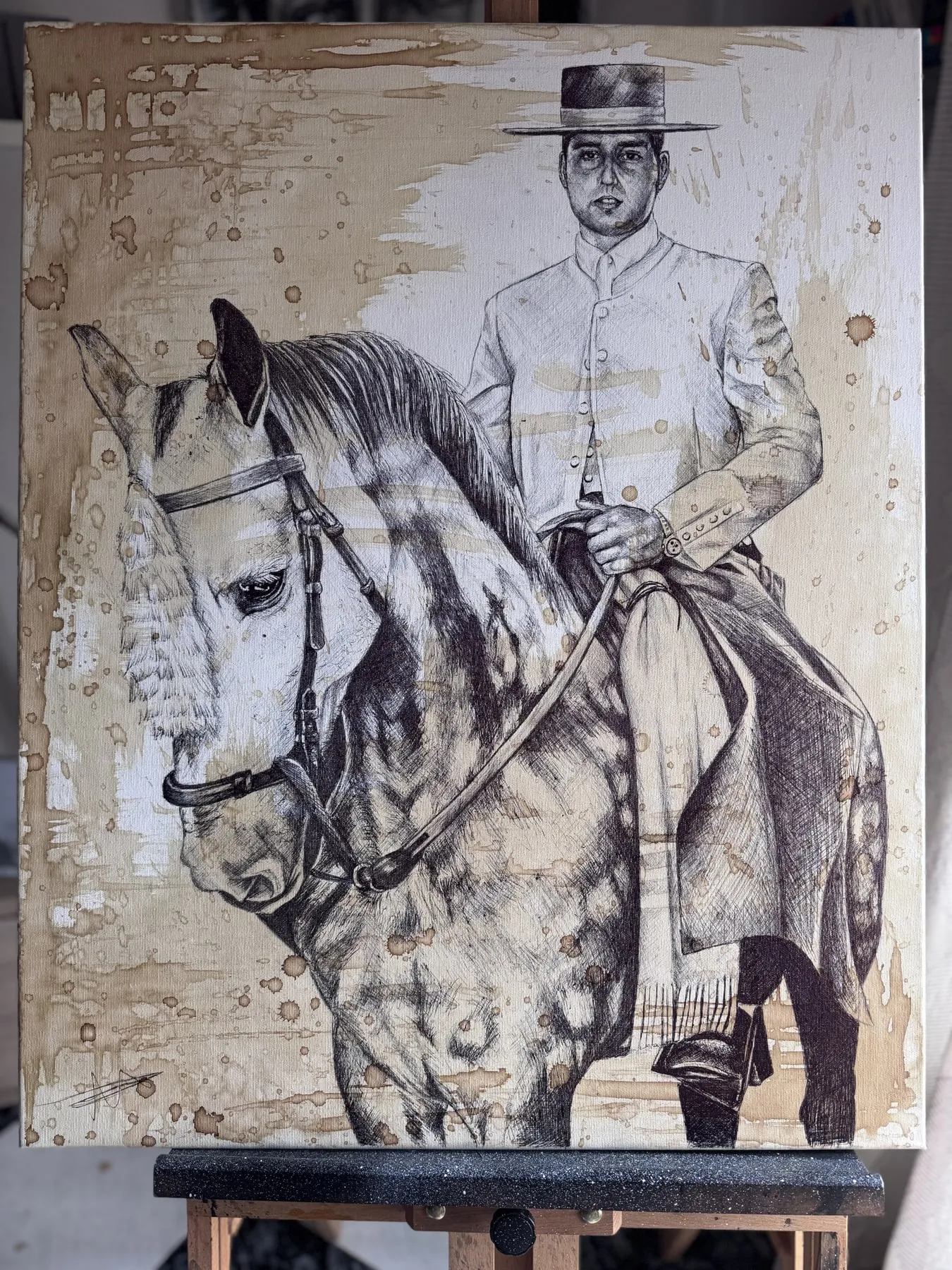 Boceto de jinete a caballo — Clandestine Art Studio Marmolejo