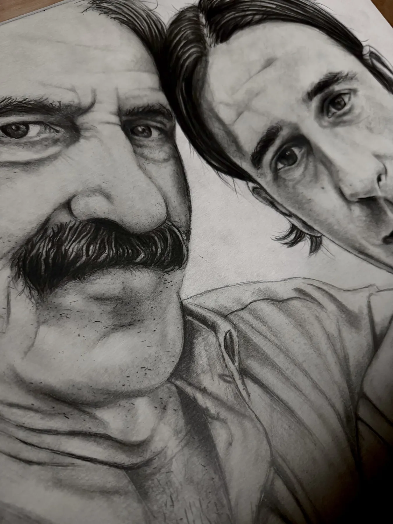 Boceto de retrato de dos hombres — Clandestine Art Studio Marmolejo